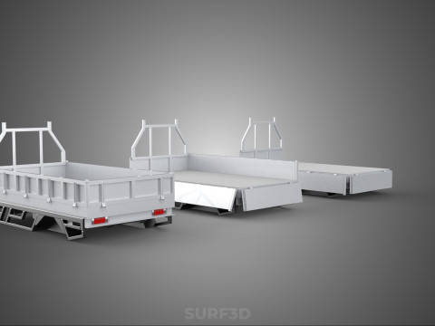3 MODE DROP SIDE BED BODY GATE DOOR PICKUP TRUCK WIDE DECK CAR 3D 模型