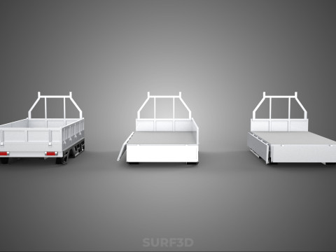3 MODE DROP SIDE BED BODY GATE DOOR PICKUP TRUCK WIDE DECK CAR 3D 模型
