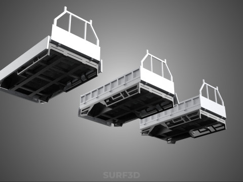 3 MODE DROP SIDE BED BODY GATE DOOR PICKUP TRUCK WIDE DECK CAR 3D 模型