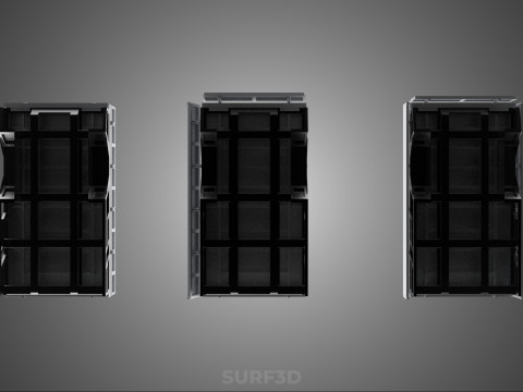 3 MODE DROP SIDE BED BODY GATE DOOR PICKUP TRUCK WIDE DECK CAR 3D 模型