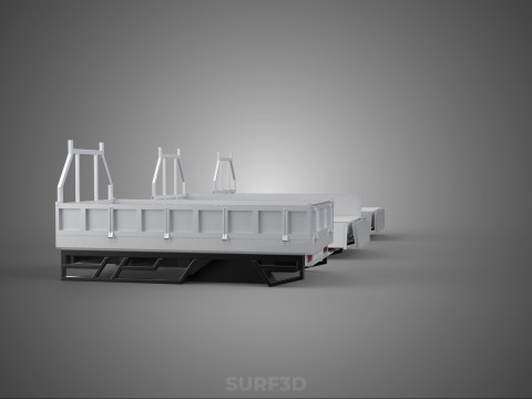 3 MODE DROP SIDE BED BODY GATE DOOR PICKUP TRUCK WIDE DECK CAR 3D 模型