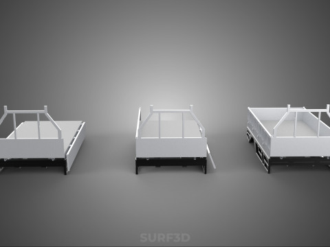 3 MODE DROP SIDE BED BODY GATE DOOR PICKUP TRUCK WIDE DECK CAR 3D 模型