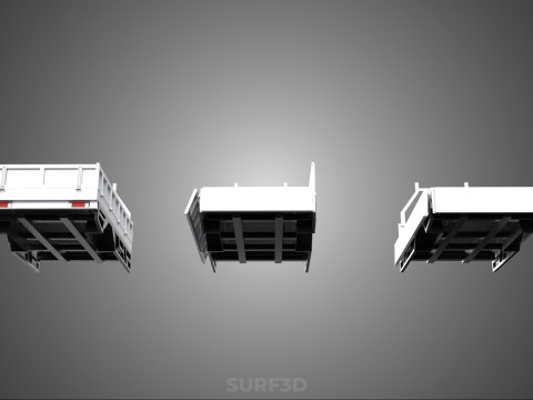 3 MODE DROP SIDE BED BODY GATE DOOR PICKUP TRUCK WIDE DECK CAR 3D 模型