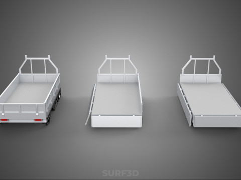 3 MODE DROP SIDE BED BODY GATE DOOR PICKUP TRUCK WIDE DECK CAR 3D 模型