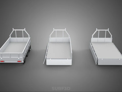 3 MODE DROP SIDE BED BODY GATE DOOR PICKUP TRUCK WIDE DECK CAR 3D Model