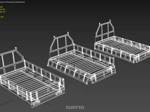 3 MODE DROP SIDE BED BODY GATE DOOR PICKUP TRUCK WIDE DECK CAR 3D Model