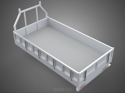 CARGO BED PICKUP TRUCK PLATFORM FRAME HEADBOARD BACK TRAY RACK Model 3D