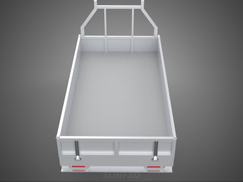 CARGO BED PICKUP TRUCK PLATFORM FRAME HEADBOARD BACK TRAY RACK Model 3D