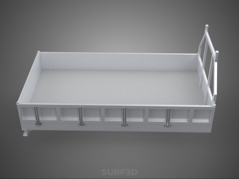 CARGO BED PICKUP TRUCK PLATFORM FRAME HEADBOARD BACK TRAY RACK Model 3D