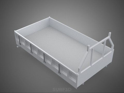 CARGO BED PICKUP TRUCK PLATFORM FRAME HEADBOARD BACK TRAY RACK Model 3D