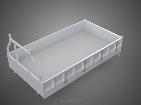 CARGO BED PICKUP TRUCK PLATFORM FRAME HEADBOARD BACK TRAY RACK Model 3D