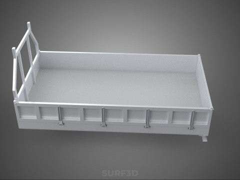 CARGO BED PICKUP TRUCK PLATFORM FRAME HEADBOARD BACK TRAY RACK Model 3D