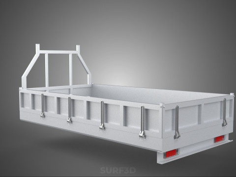 CARGO BED PICKUP TRUCK PLATFORM FRAME HEADBOARD BACK TRAY RACK Model 3D
