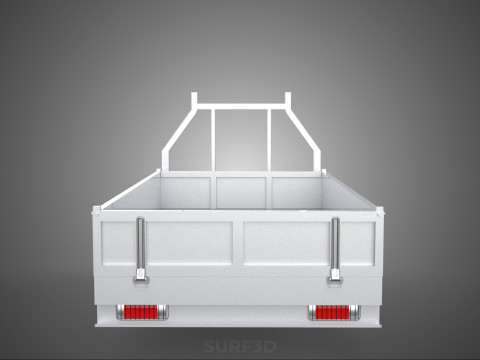 CARGO BED PICKUP TRUCK PLATFORM FRAME HEADBOARD BACK TRAY RACK Model 3D