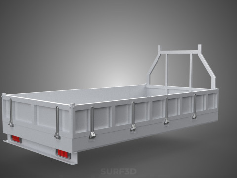 CARGO BED PICKUP TRUCK PLATFORM FRAME HEADBOARD BACK TRAY RACK Model 3D