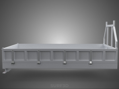 CARGO BED PICKUP TRUCK PLATFORM FRAME HEADBOARD BACK TRAY RACK Model 3D
