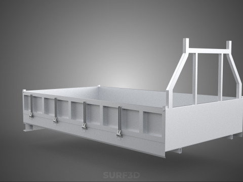 CARGO BED PICKUP TRUCK PLATFORM FRAME HEADBOARD BACK TRAY RACK Model 3D