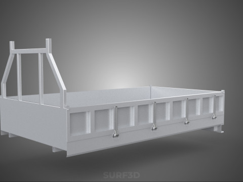CARGO BED PICKUP TRUCK PLATFORM FRAME HEADBOARD BACK TRAY RACK Model 3D
