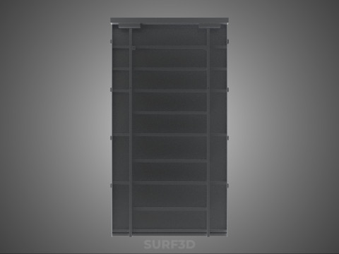 CARGO BED PICKUP TRUCK PLATFORM FRAME HEADBOARD BACK TRAY RACK Model 3D