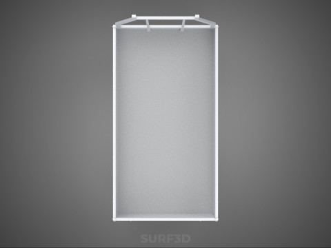 CARGO BED PICKUP TRUCK PLATFORM FRAME HEADBOARD BACK TRAY RACK Model 3D