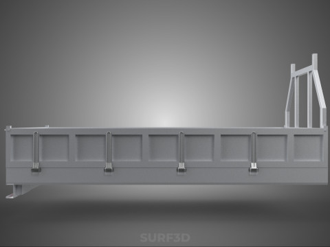 CARGO BED PICKUP TRUCK PLATFORM FRAME HEADBOARD BACK TRAY RACK Model 3D