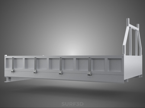 CARGO BED PICKUP TRUCK PLATFORM FRAME HEADBOARD BACK TRAY RACK Model 3D