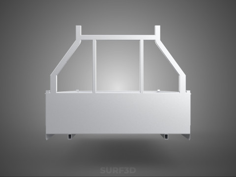 CARGO BED PICKUP TRUCK PLATFORM FRAME HEADBOARD BACK TRAY RACK Model 3D
