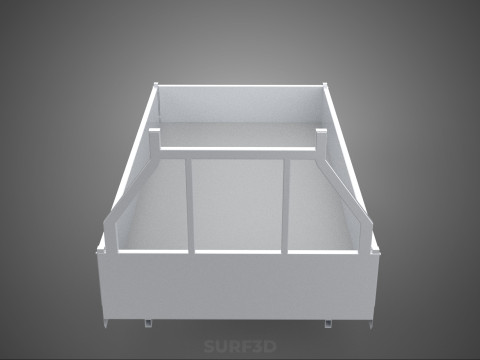 CARGO BED PICKUP TRUCK PLATFORM FRAME HEADBOARD BACK TRAY RACK Model 3D