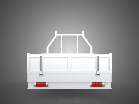 CARGO BED PICKUP TRUCK PLATFORM FRAME HEADBOARD BACK TRAY RACK Model 3D
