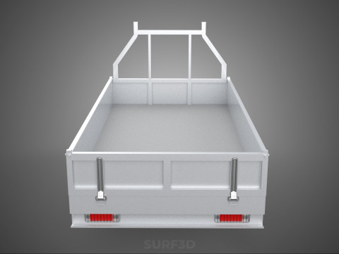 CARGO BED PICKUP TRUCK PLATFORM FRAME HEADBOARD BACK TRAY RACK Model 3D