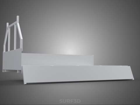 FLAT BED DECK DROP SIDE LOAD BODY GATE DOOR PICKUP TRUCK CAR BOX 3D Модель