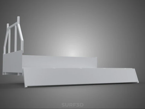 FLAT BED DECK DROP SIDE LOAD BODY GATE DOOR PICKUP TRUCK CAR BOX 3D Model