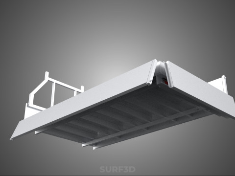 FLAT BED DECK DROP SIDE LOAD BODY GATE DOOR PICKUP TRUCK CAR BOX 3D Модель