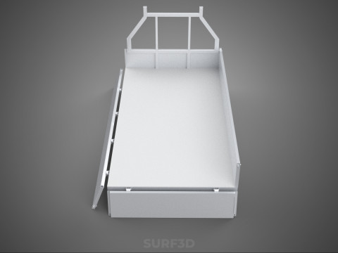 FLAT BED DECK DROP SIDE LOAD BODY GATE DOOR PICKUP TRUCK CAR BOX 3D Модель