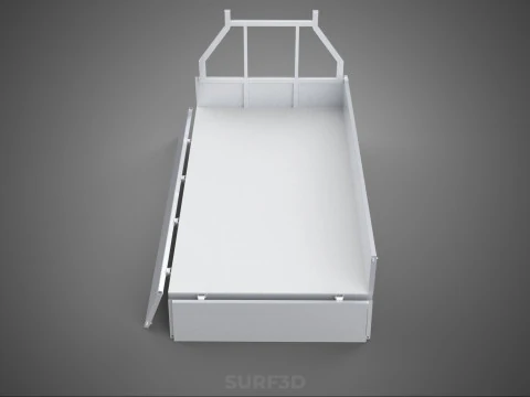 FLAT BED DECK DROP SIDE LOAD BODY GATE DOOR PICKUP TRUCK CAR BOX 3D Model