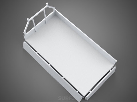 FLAT BED DECK DROP SIDE LOAD BODY GATE DOOR PICKUP TRUCK CAR BOX 3D Модель