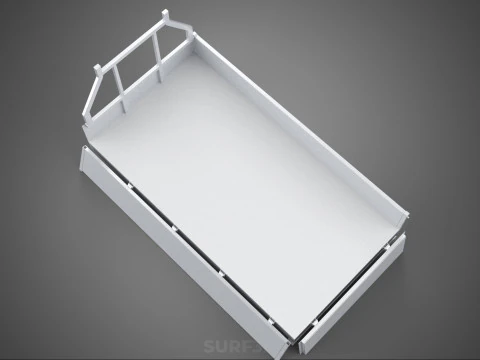 FLAT BED DECK DROP SIDE LOAD BODY GATE DOOR PICKUP TRUCK CAR BOX 3D Model