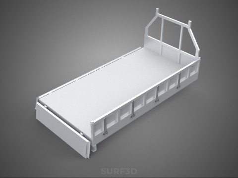 FLAT BED DECK DROP SIDE LOAD BODY GATE DOOR PICKUP TRUCK CAR BOX 3D Модель
