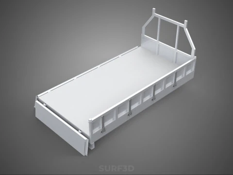 FLAT BED DECK DROP SIDE LOAD BODY GATE DOOR PICKUP TRUCK CAR BOX 3D Model