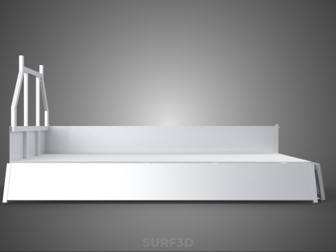 FLAT BED DECK DROP SIDE LOAD BODY GATE DOOR PICKUP TRUCK CAR BOX 3D Модель