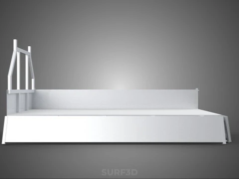 FLAT BED DECK DROP SIDE LOAD BODY GATE DOOR PICKUP TRUCK CAR BOX 3D Model