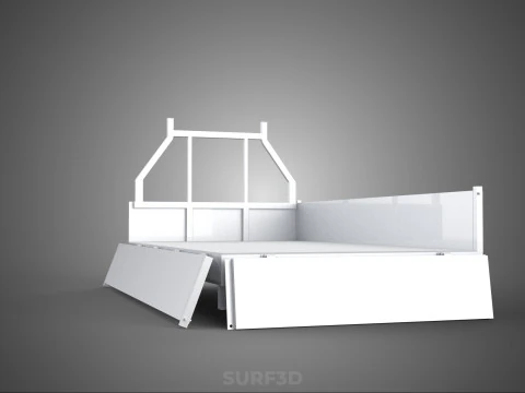 FLAT BED DECK DROP SIDE LOAD BODY GATE DOOR PICKUP TRUCK CAR BOX 3D Model