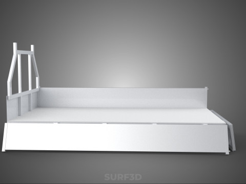 FLAT BED DECK DROP SIDE LOAD BODY GATE DOOR PICKUP TRUCK CAR BOX 3D Модель