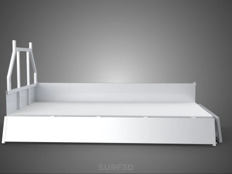 FLAT BED DECK DROP SIDE LOAD BODY GATE DOOR PICKUP TRUCK CAR BOX 3D Model