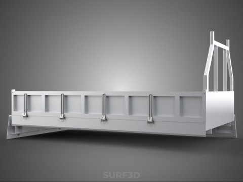 FLAT BED DECK DROP SIDE LOAD BODY GATE DOOR PICKUP TRUCK CAR BOX 3D Модель