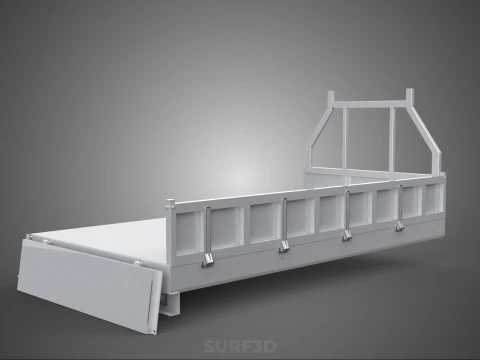 FLAT BED DECK DROP SIDE LOAD BODY GATE DOOR PICKUP TRUCK CAR BOX 3D Model