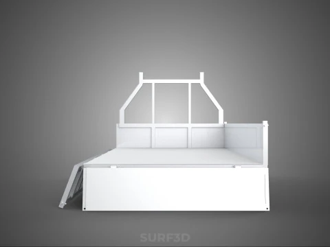 FLAT BED DECK DROP SIDE LOAD BODY GATE DOOR PICKUP TRUCK CAR BOX 3D Model