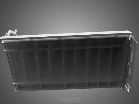 FLAT BED DECK DROP SIDE LOAD BODY GATE DOOR PICKUP TRUCK CAR BOX 3D Model