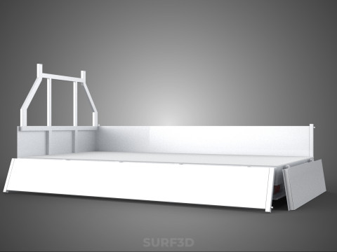 FLAT BED DECK DROP SIDE LOAD BODY GATE DOOR PICKUP TRUCK CAR BOX 3D Модель