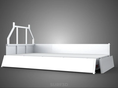 FLAT BED DECK DROP SIDE LOAD BODY GATE DOOR PICKUP TRUCK CAR BOX 3D Model